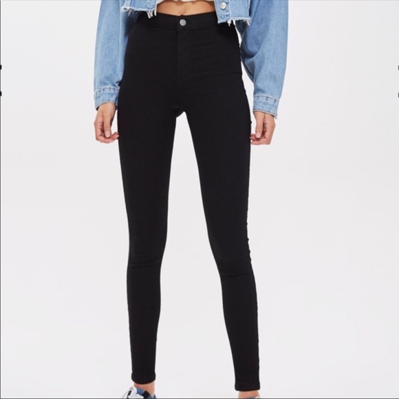 Topshop Denim - Topshop Joni Jeans High Rise Skinny In Black